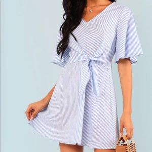 Blue & White Striped SHEIN Dress